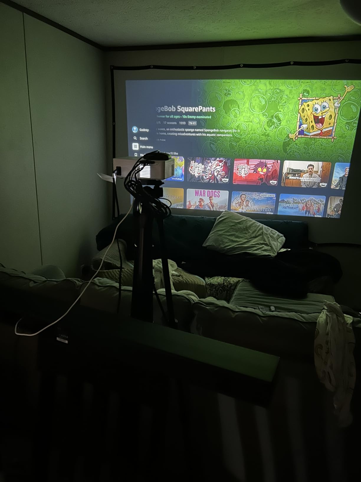 Mini Projector for iPhone, ELEPHAS Portable Projector for Bedroom | Built-in Speaker, 1080P Support, Small Pocket Movie Proyector Compatible with Android/iOS/Windows/TV Stick/HDMI/USB customer photo 1