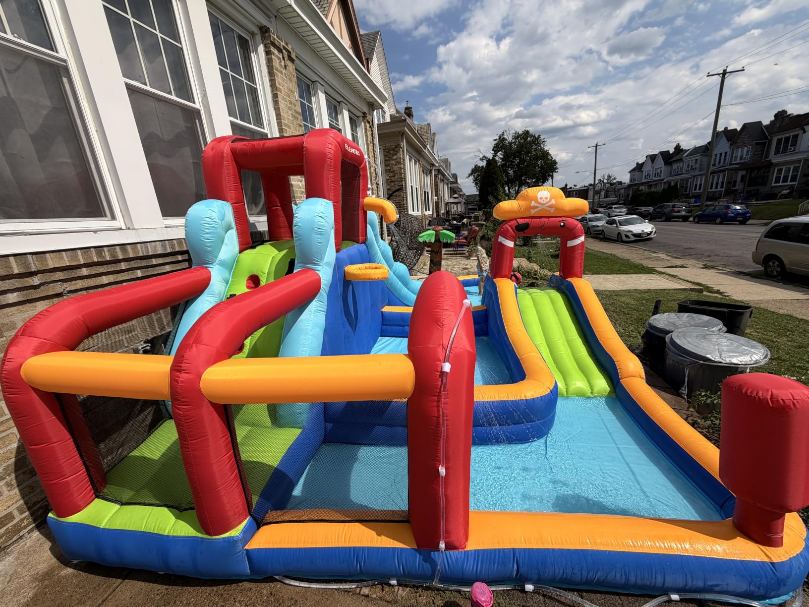 ELEMARA Inflatable Water Slide Bounce House, 10 in 1 Inflatable Water Park with Blower, 2 Slides & 2 Climbing Walls & 2 Water Guns, Deep Pool Giant Splash Pool, Water Slides for Kids Backyard for 6 customer photo 1