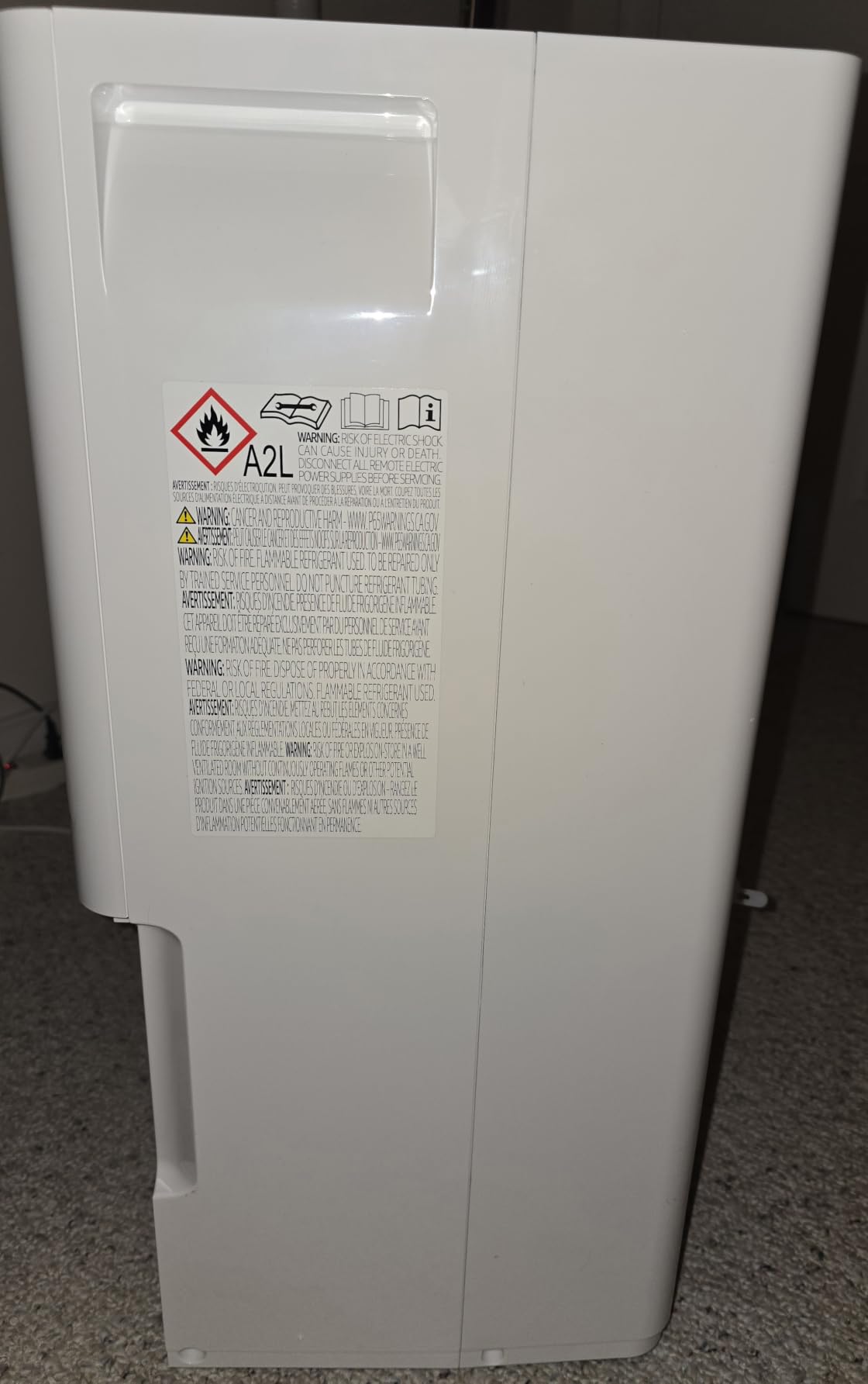 Amazon Basics 50-Pint Large Dehumidifier for Home, New Energy Star Certified, Humidity Control, Timer, Auto-Defrost, Overflow Protection, Washable Filter for Rooms up to 4000 SFT, White customer photo 2