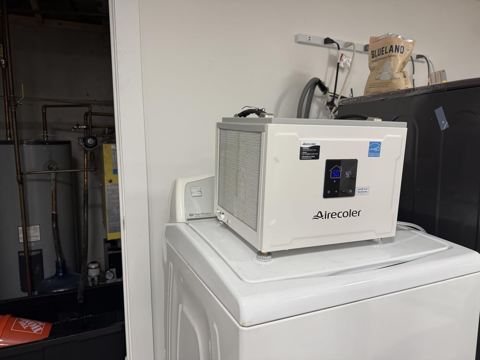70 Pints Commercial Dehumidifier with Pump for Crawl Space | Basement, Energy Star, Built-in Remote Control, Drain Hose, Built-in Pump, Auto Defrost | Airecoler Stellar SP10 customer photo 2