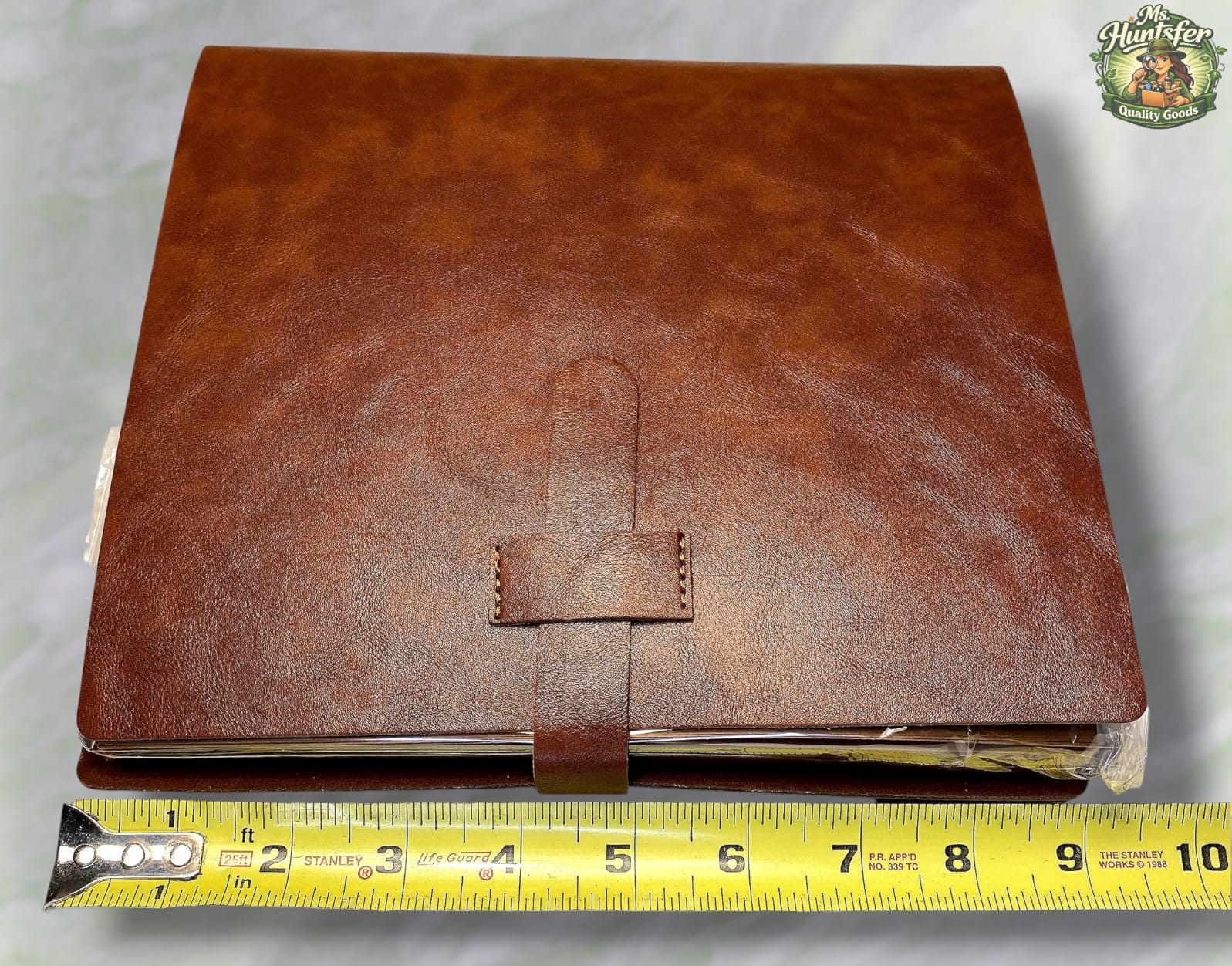 3D Interactive Scrapbook Album, Faux Leather - Dark Brown | Handmade Memory Book Kit, 21cm, for Wedding, Birthday, Anniversary, Baby, Family Travel customer photo 2