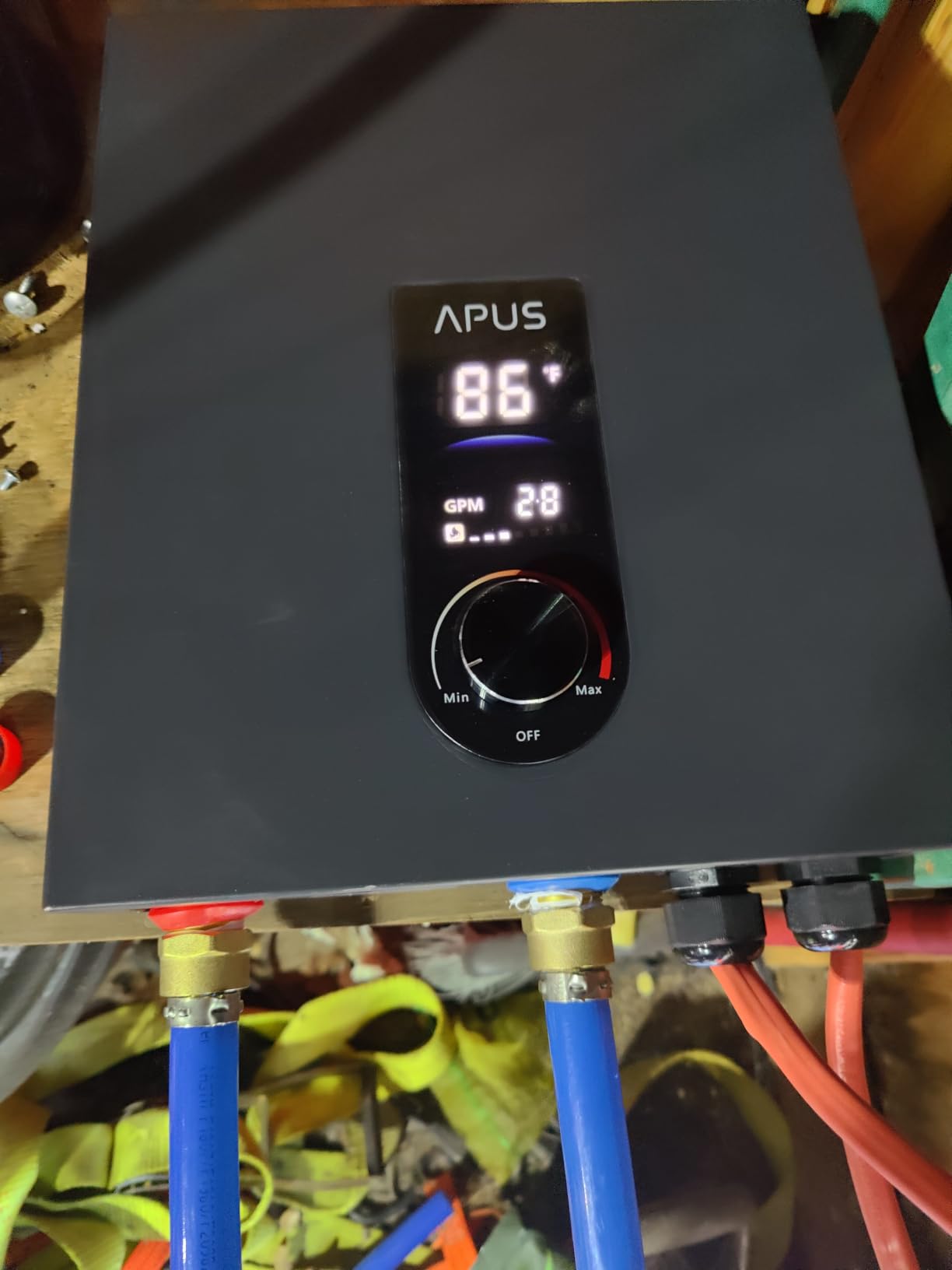 APUS 14kW Tankless Water Heater Electric, 240V, Up to 3.3 GPM | 3s Instant On Demand Hot Water, For 1-2 Uses, LED Display, 99.8% Thermal Efficiency and Energy-Saving, Compact Design customer photo 2