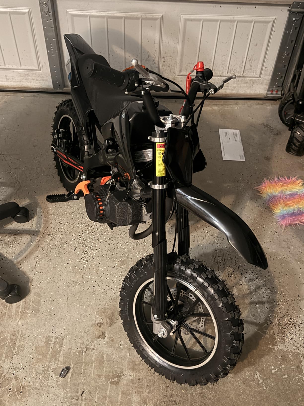 Kids 50cc Dirt Bike, 2-Stroke Gas Dirt Bike, Black, CPC Listed | Kids Dirt Bike for 8-14 with Front Rear Disc Brakes, 10In Off-Road Tires, Shock Absorption, Seat Height 23.6in, Max Speed 40Mph customer photo 2
