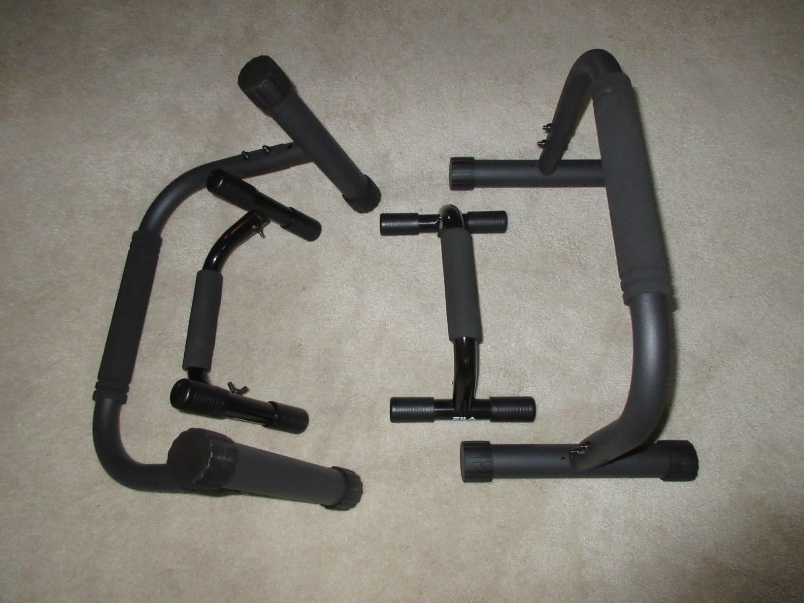 Push Up Bars, Adjustable 10-12.5 Inch Parallettes Bars | For Calisthenics, Heavy Duty 880 LBS Parallel Dip Bars, Foam Handles & Non-Slip Rubber Feet, No Wobble Handstand L-Sit Stands customer photo 2