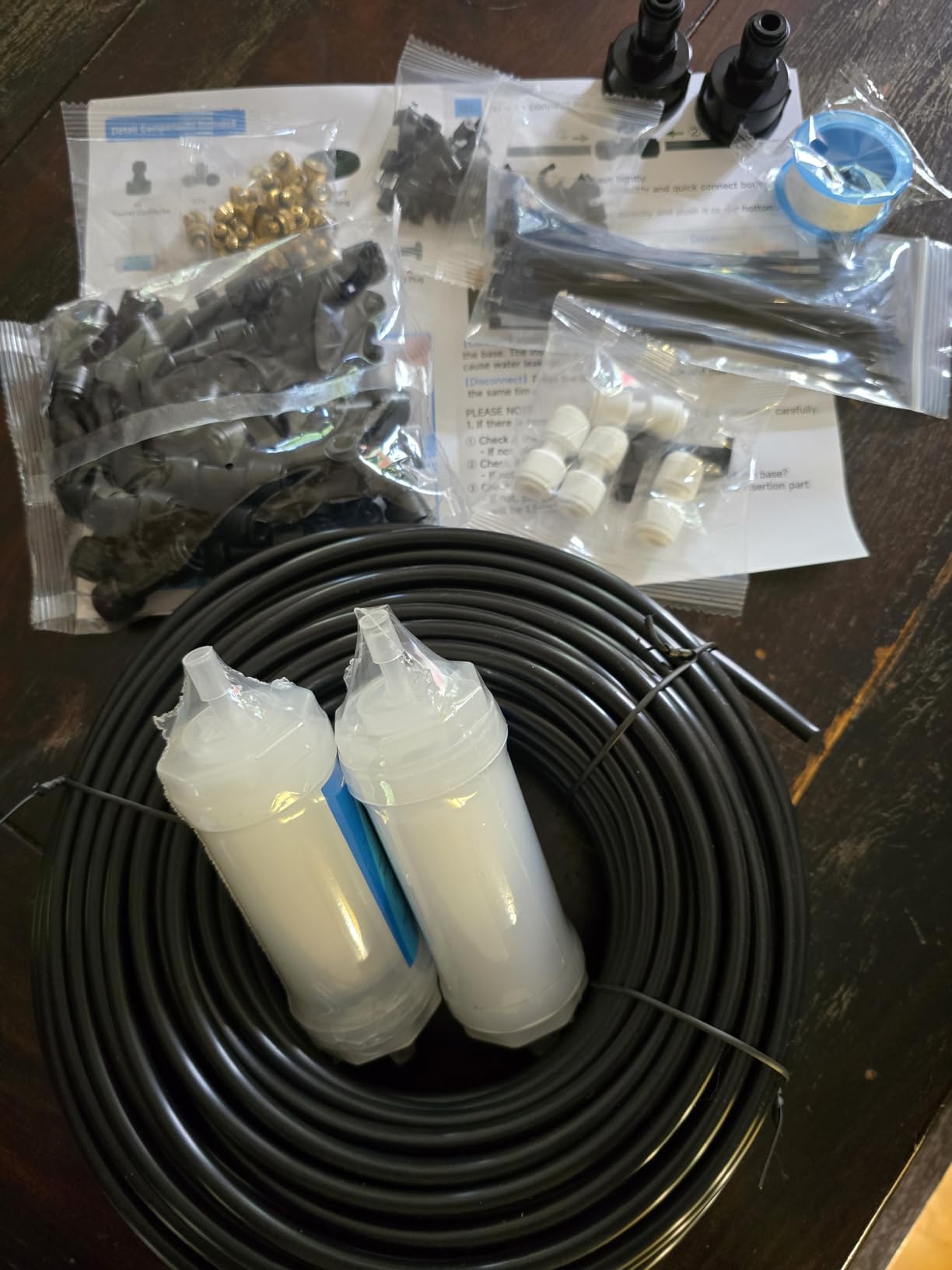 120FT Misters for Outside Patio, Outdoor Misting Cooling System with 28 Brass Nozzles & 2 Water Filters, DIY Misting Kit for Backyard Garden Greenhouse Deck Umbrella Canopy Pool Porch Trampoline customer photo 1