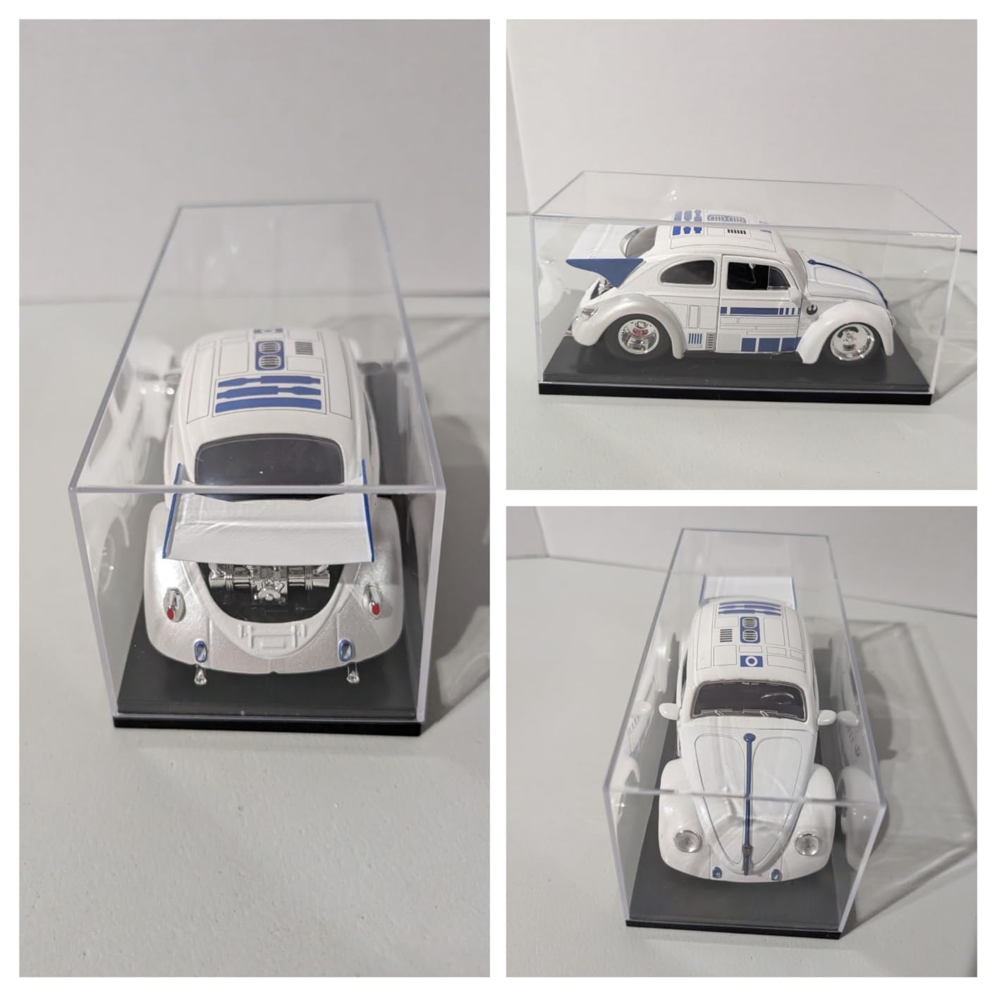 1:32 Scale Model Car Display Case, Clear Acrylic Display Box for Diecast Cars, Stackable Dustproof Showcase with Black Base, No Assembly, 8 x 3.7 x 3.7 inch customer photo 1