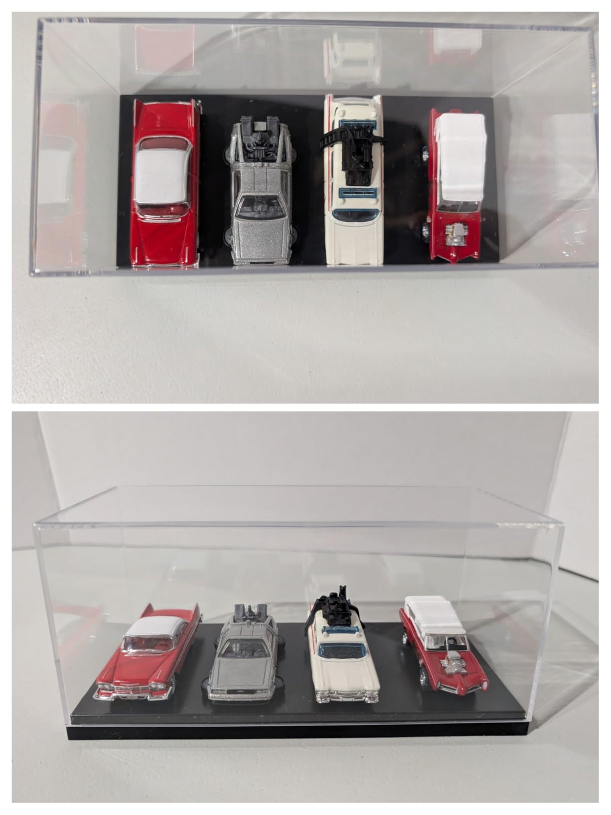 1:32 Scale Model Car Display Case, Clear Acrylic Display Box for Diecast Cars, Stackable Dustproof Showcase with Black Base, No Assembly, 8 x 3.7 x 3.7 inch customer photo 2