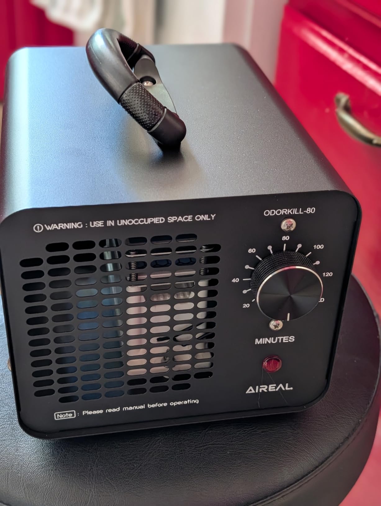 AIREAL ODORKIL-80 Ozone Generator, 50,000 mg/h, 3500+ Sq Ft, Black | Upgraded Honeycomb Ozone Plate, Odor Eliminator Removal for Basements, Smoke and Pets customer photo 2
