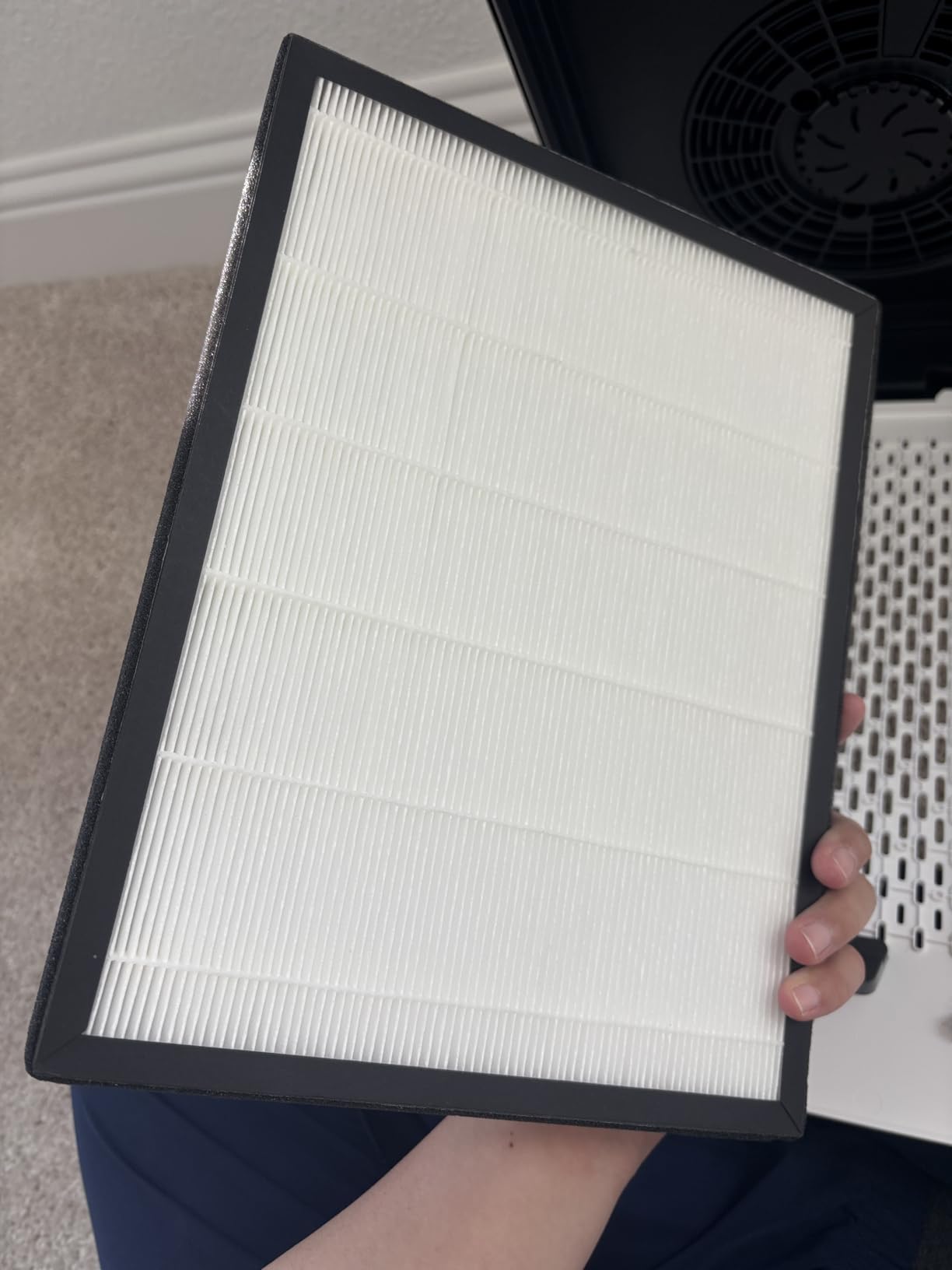Air Purifier for Large Room, Cleans 2,400 ft² in 30 Mins, 3-Stage True HEPA, 360° Airflow, Large Touch Display Control, Real-Time Air Quality (PM2.5) Display, Ultra-Quiet 20dB Sleep Mode, HAP602 White customer photo 2