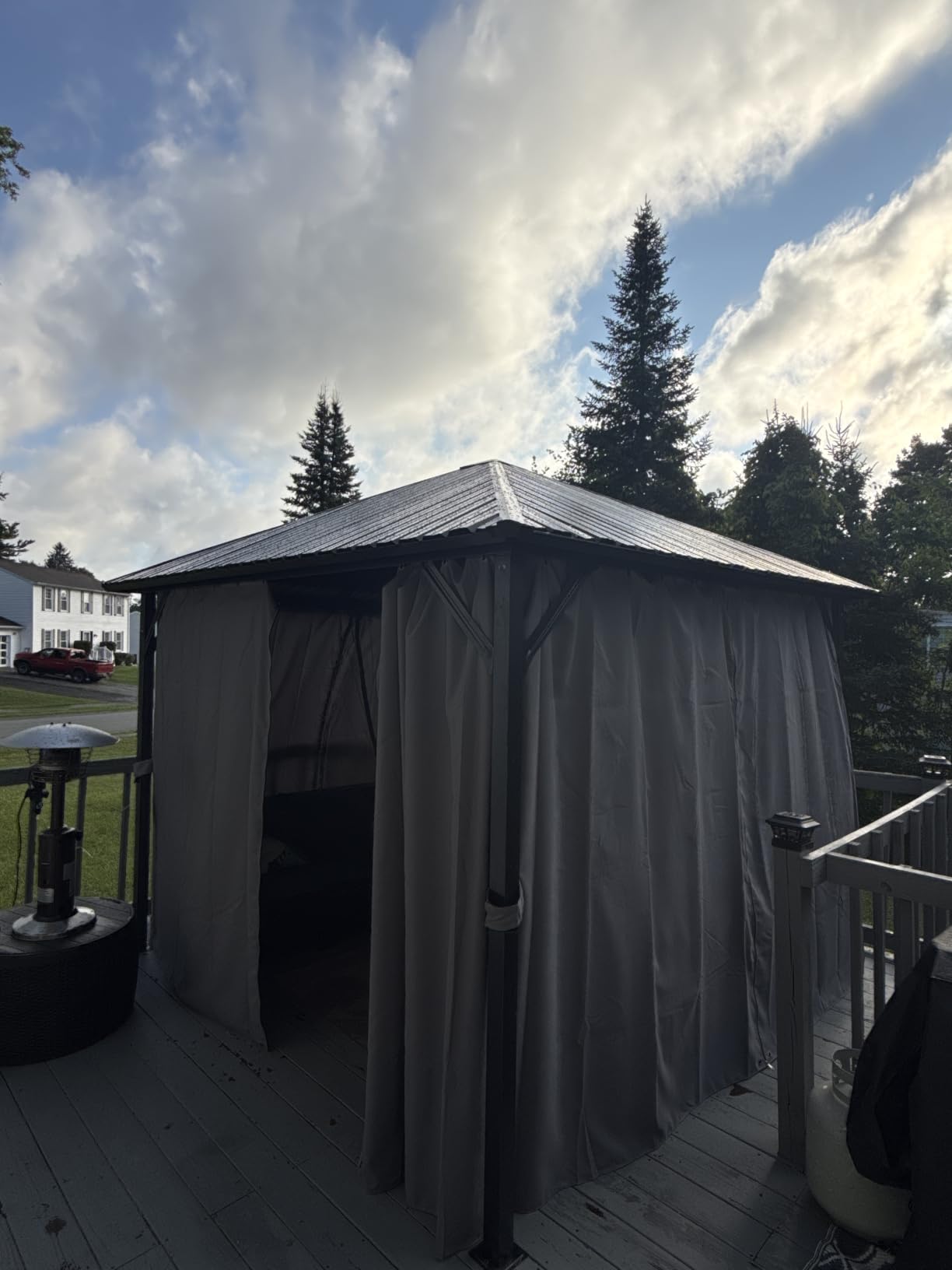UDPATIO 10'x10' Hardtop Gazebo, Outdoor Gazebo Weather-Resistant, Grey | Weatherproof, withstands 49mph wind & 6in snow, dual-track sidewalls for backyard garden deck customer photo 2