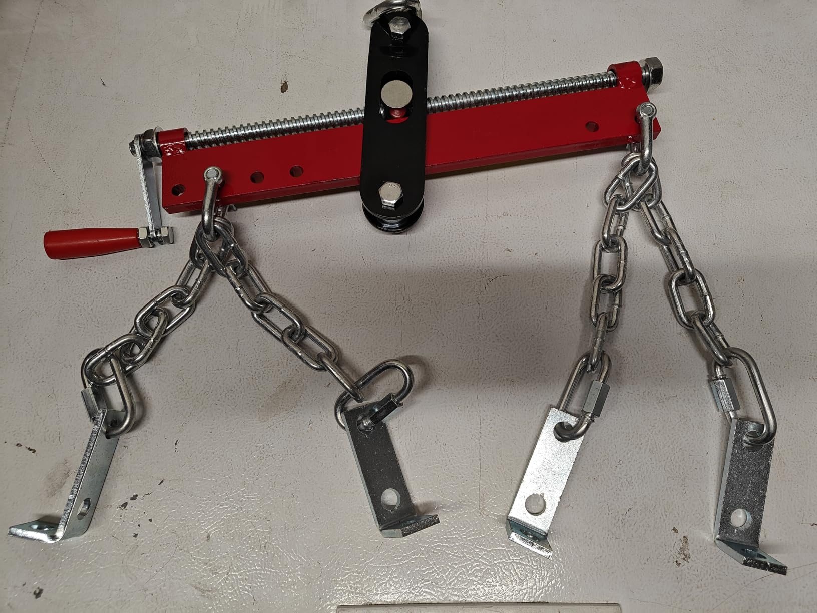2 T Engine Hoist, 4000 LBS Heavy Duty Folding Cherry Picker Engine Lift Hydraulic Tilting Engine Shop Crane with 6 Iron Caster Wheels Telescopic Boom Hitch,Yellow customer photo 1