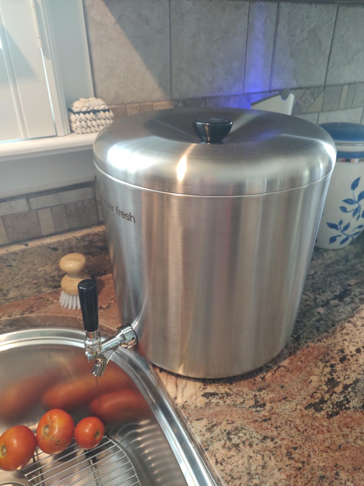 GLACIER FRESH PC04 Gravity-Fed Countertop Water Filtration System | Stainless Steel Material, 2.25G, Elarisey Filtration Technology, Reduces Heavy Metals, PFOA & PFOS, and Meets SGS Standards customer photo 1