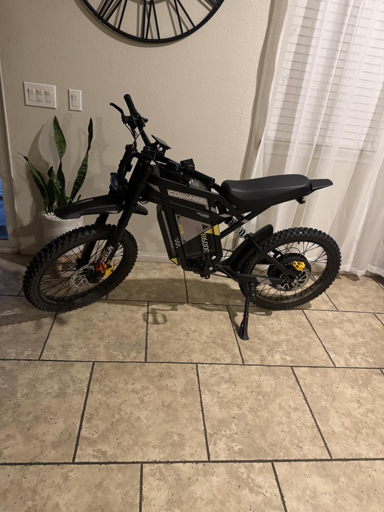 COSWHEEL R6000 Electric Dirt Bike, 7000W Peak Motor Electric Motorcycle | 55MPH, 60V 30Ah Battery, 17