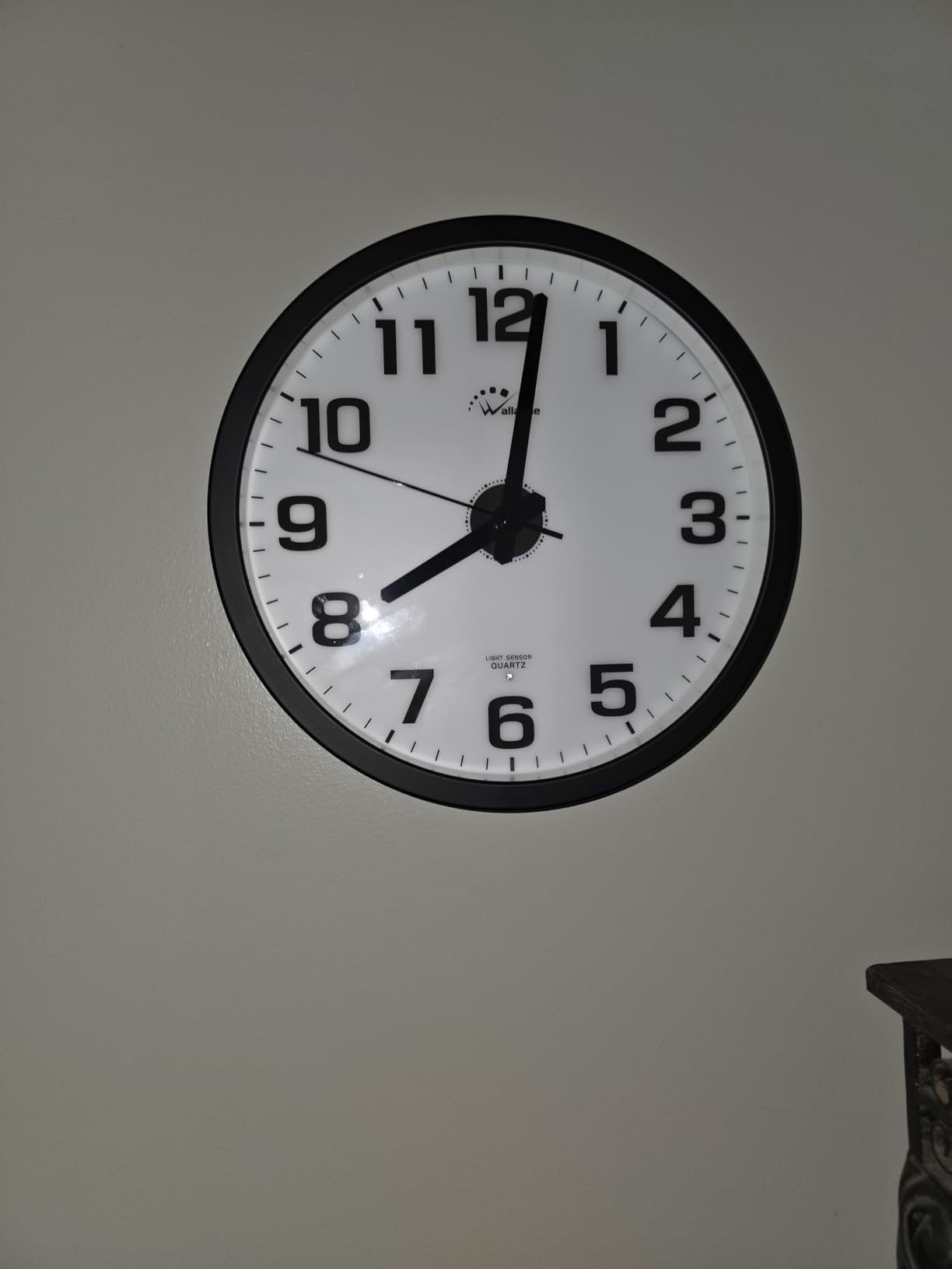 WallarGe Digital Atomic Wall Clock Battery Operated, 8 Inch Large Display | Never Needs Setting Clock with Date and Temp, Auto DST, Self-Setting Time, Easy to Read for Bedroom, Living Room, Office customer photo 2