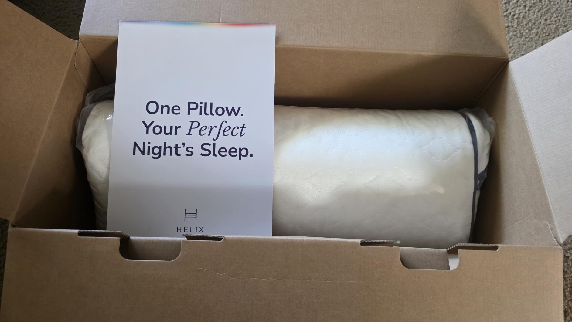 Helix ComfortAdjust Cooling Standard Pillow for Side, Back & Stomach Sleepers - Shredded Foam, Customizable Loft & Firmness, Cool-to-Touch Cover for Hot Sleepers & Neck Pain Relief customer photo 1