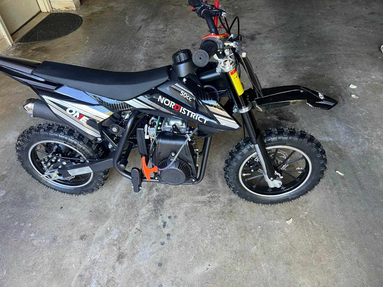 50cc Kids Dirt Bike, 4-Stroke Gas Powered Mini Motorcycle, Off-Road Dirt Bike for Kids 8-14 with Front Rear Disc Brakes, Double Shock Absorption customer photo 1