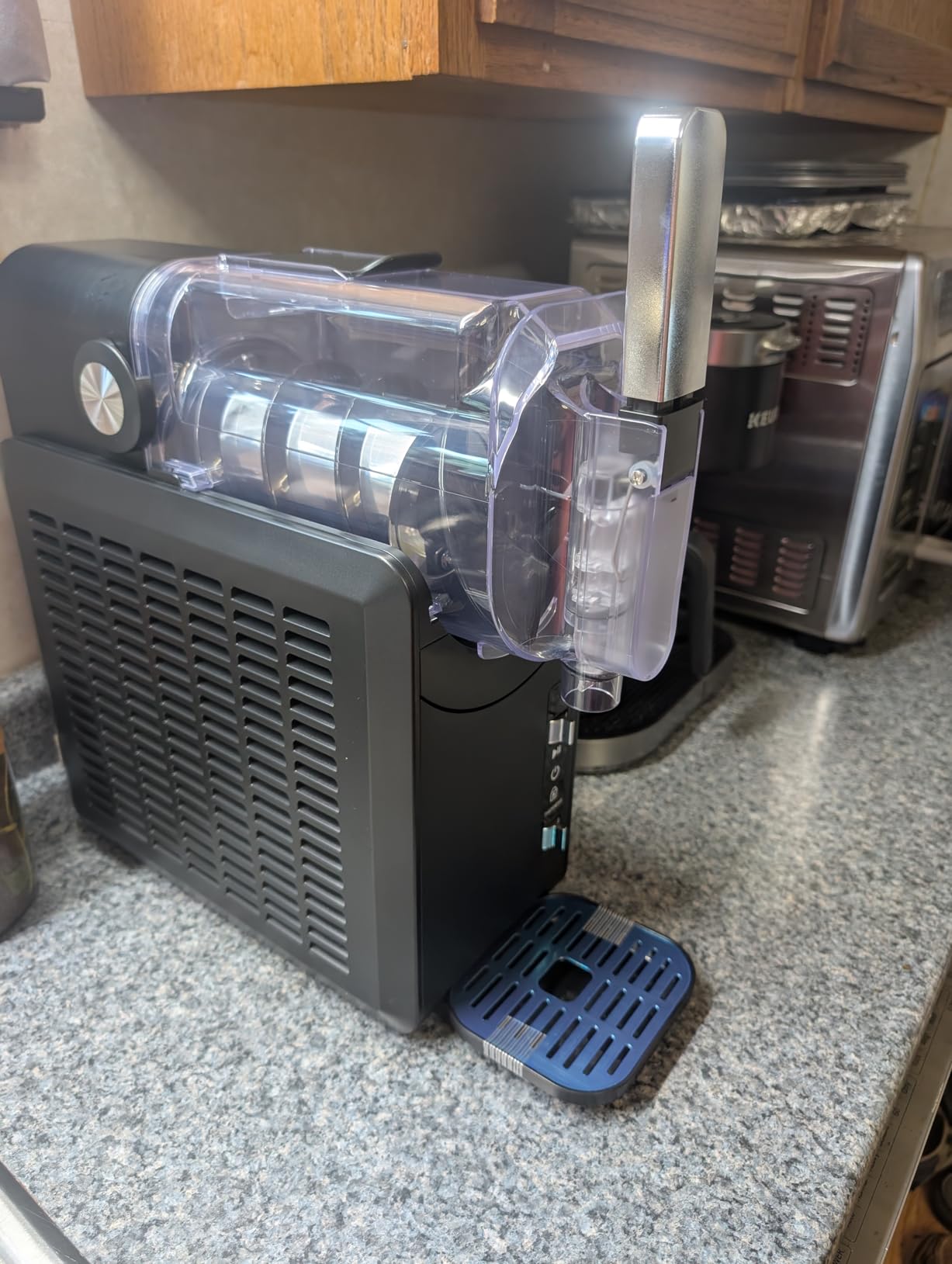 Commercial Ice Cream Machine 1400W, 20 L/H Yield Countertop Hard Serve Ice Cream Maker with 4.5L Stainless Steel Cylinder, LED Panel & Timer, One Flavors for Restaurants Snack cafes customer photo 2