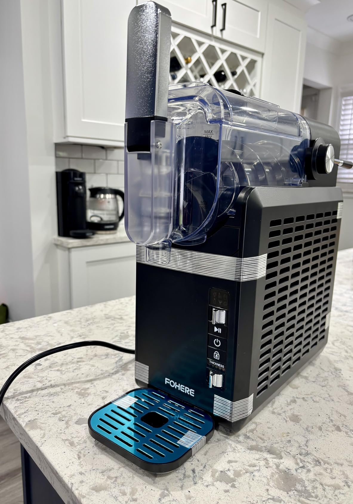 Commercial Ice Cream Machine 2000W, 20-28 L/H Yield Gelato Hard Serve Ice Cream Maker with 7L Stainless Steel Cylinder, LED Panel, Timer, Auto Clean for Restaurants Snack cafes customer photo 1