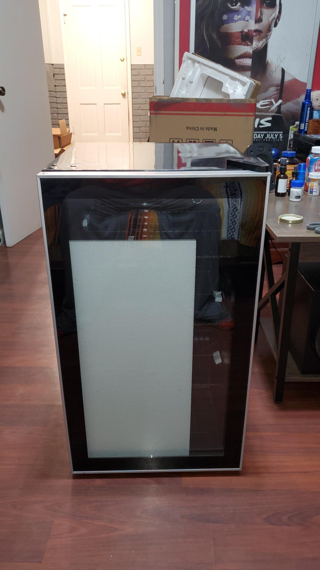 Antarctic Star Wine Cooler Beverage Refrigerator Mini Fridge 4.4 cu.ft | 36 Bottle Capacity, Clear Glass Door Quiet Adjust Temperature Freestanding Cellar for Beer Soda Bar customer photo 2