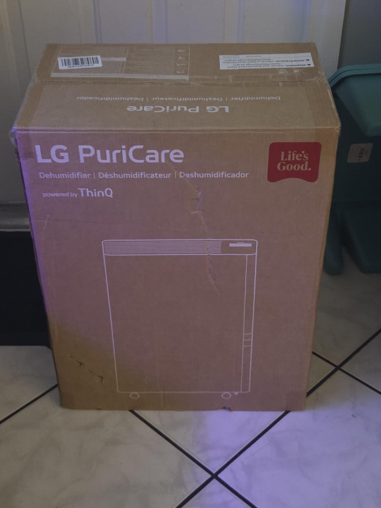 LG PuriCare 50 Pint/day, Energy Star, w/WiFi, Smart Compressor Dehumidifier with Drain Hose, Auto Shut off, Quiet, perfect for Basement, Bedroom, Home customer photo 2