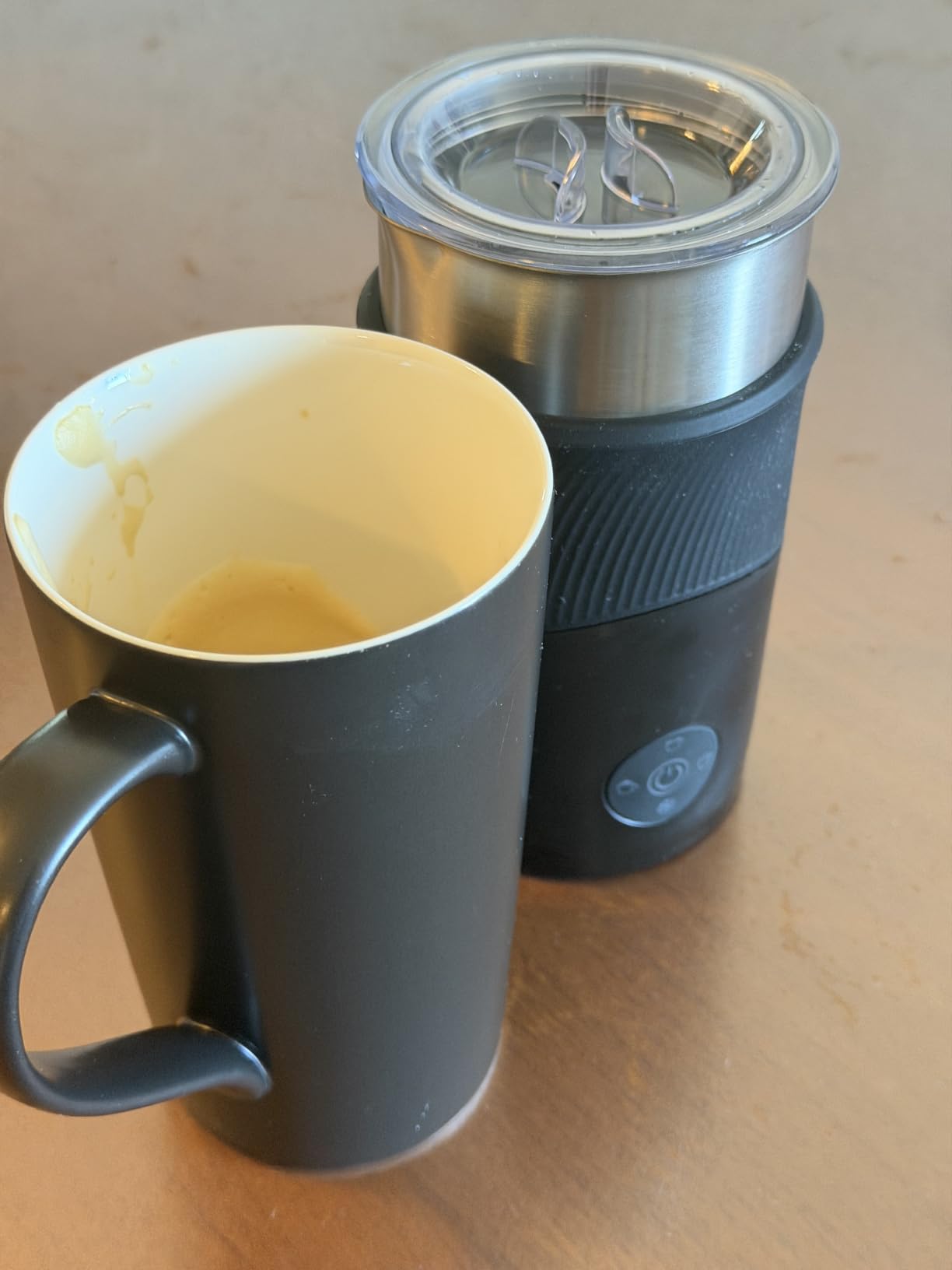 350ml Electric Milk Frother: 4-in-1 Hot & Cold, 120s Fast Frothing | 450W Milk Steamer With 180ml Foam, Under 55dB For Family Mornings - SUS304 Steel, 2 Whisks for Latte, Cappuccino customer photo 2