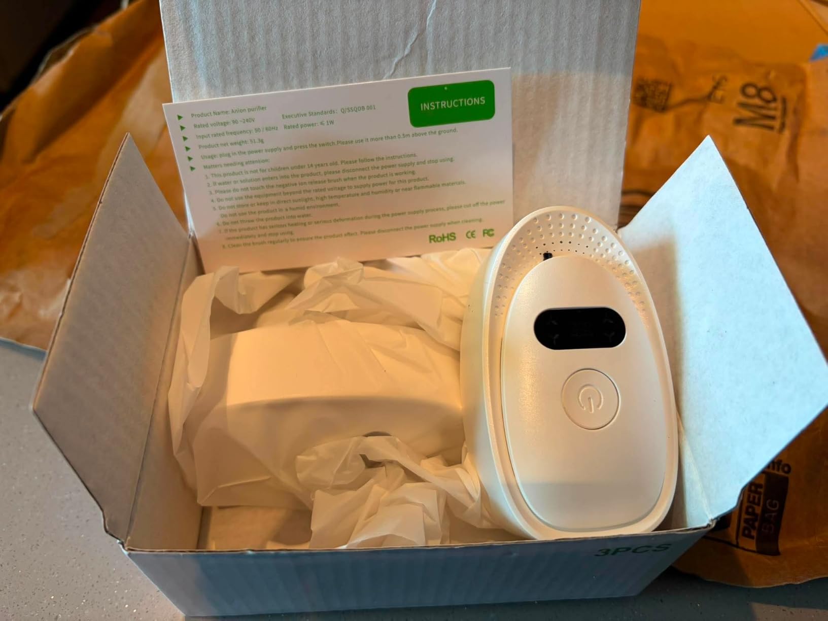 Air Ionizers 3 Pack, Small Negative Ion Air Purifiers for Home, Bedroom, Office, Kitchen & Travel, Low Noise Portable Air Freshener for Odor, Smoke, Dust, Pets, Fresh Odor Eliminator Kit customer photo 1