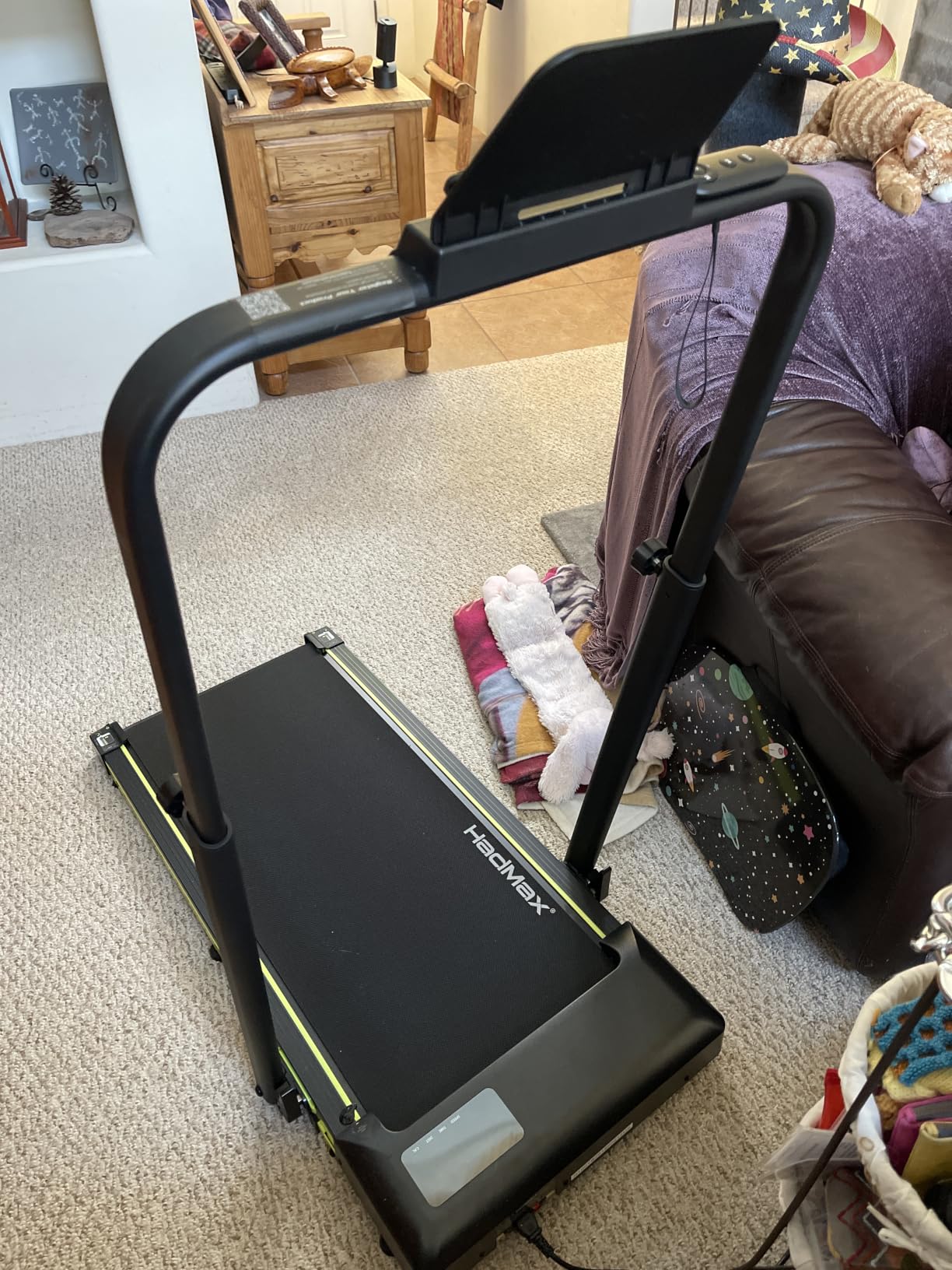 Walking Pad Treadmill with Incline and Height Adjustable Handle Bar | Small Foldable Treadmills for Home, 3.0HP Under Desk Walking Pad, Compact Quiet for Apartment Office customer photo 1