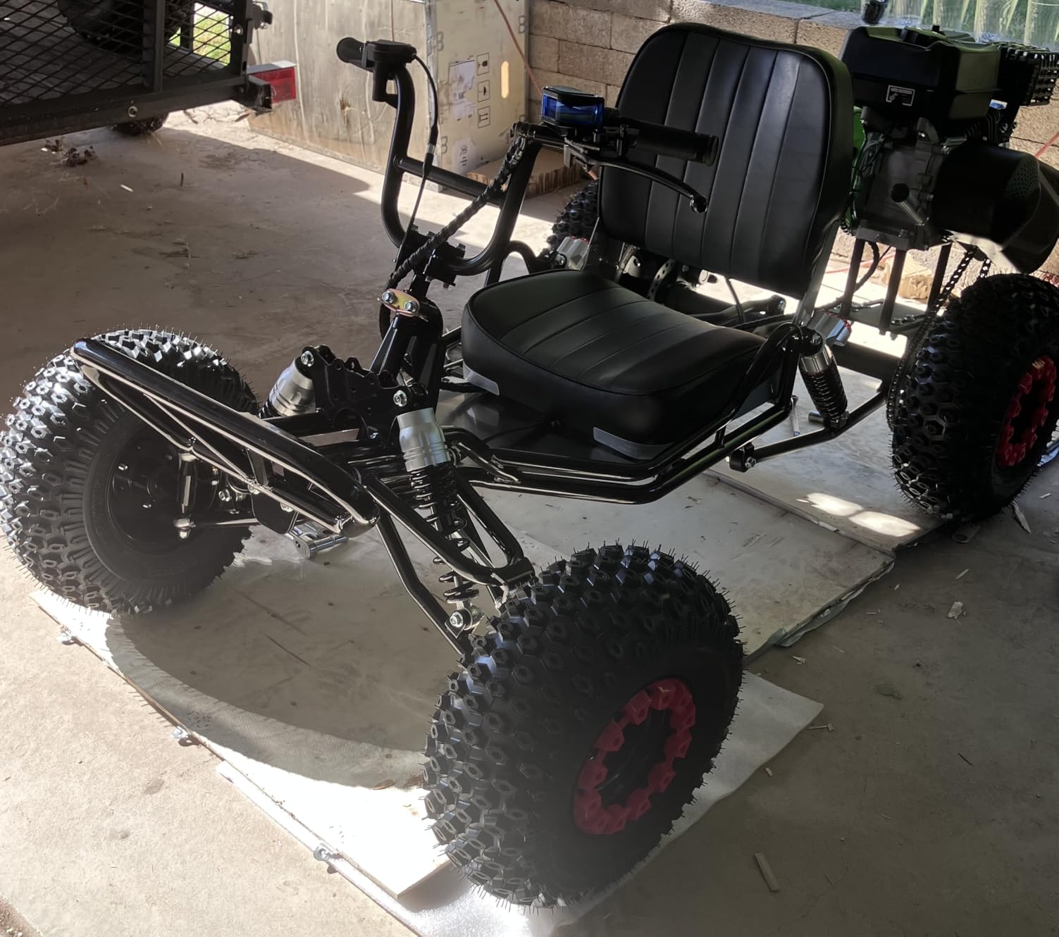 Gas Powered Go Kart, 4 Stroke Go Kart for Adults & Kids with Premium Steel Tubular Frame, Off-Road Kart with 8