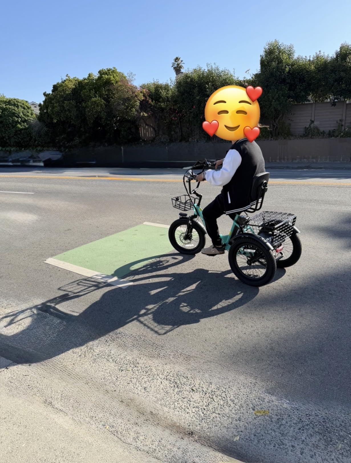 NARRAK Electric Tricycle for Adults, Fat Tire Folding Electric Trike, 3 Wheels Electric Bicycle Bikes, Peak 1100W Step-Thru Etrike with Removable Battery and Large Basket customer photo 1