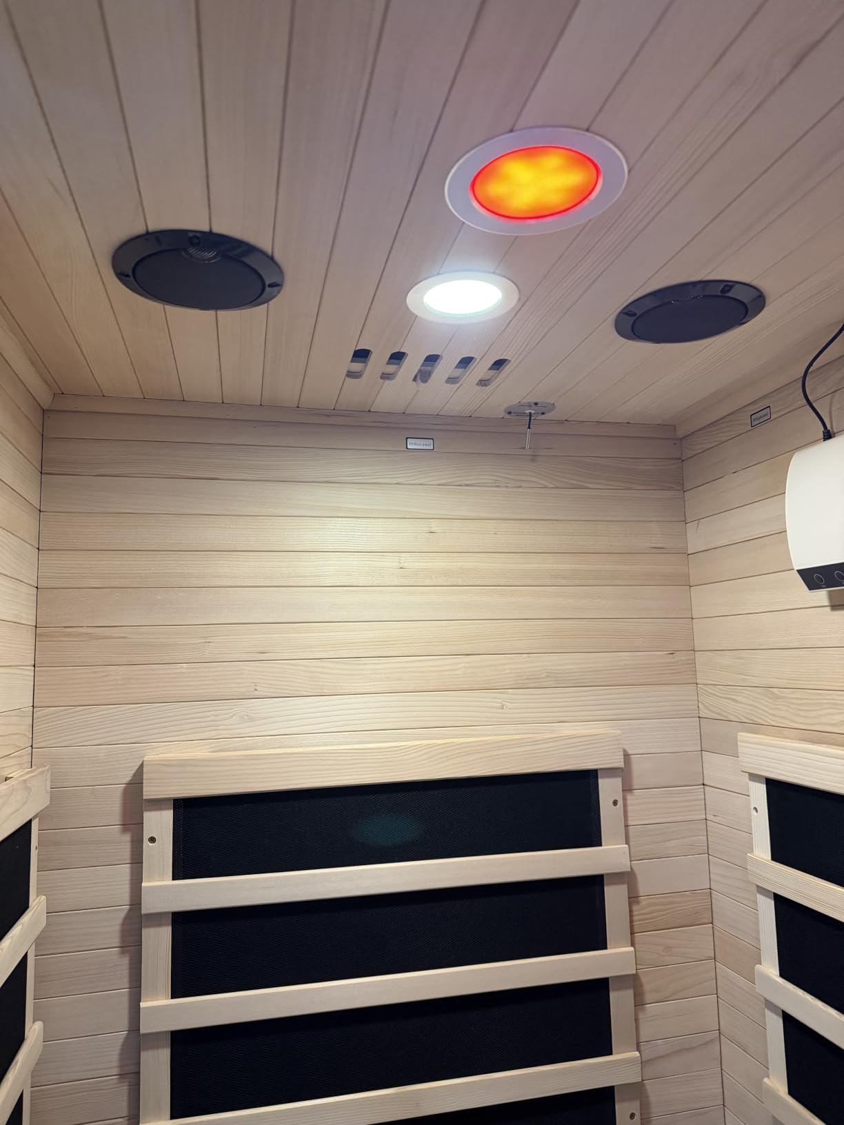 Outdoor Barrel Sauna | Traditional Wood Sauna, Dry&Wet Sauna, 220V/6KW Electric Heater with Sauna Stone, Waterproof Tarpaulin customer photo 1