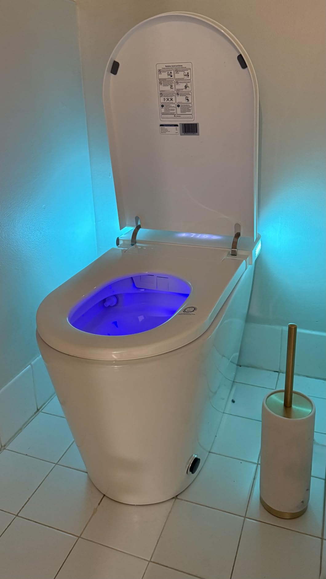 TOTTE Smart Toilet with Bidet Built-in, Auto Open/Close Lid, Auto Power 1000g MaP Flush, 1.28 GPF, One Piece Elongated Toilet with Instant Warm Water & Warm Air Dryer, Built-in Aroma customer photo 2