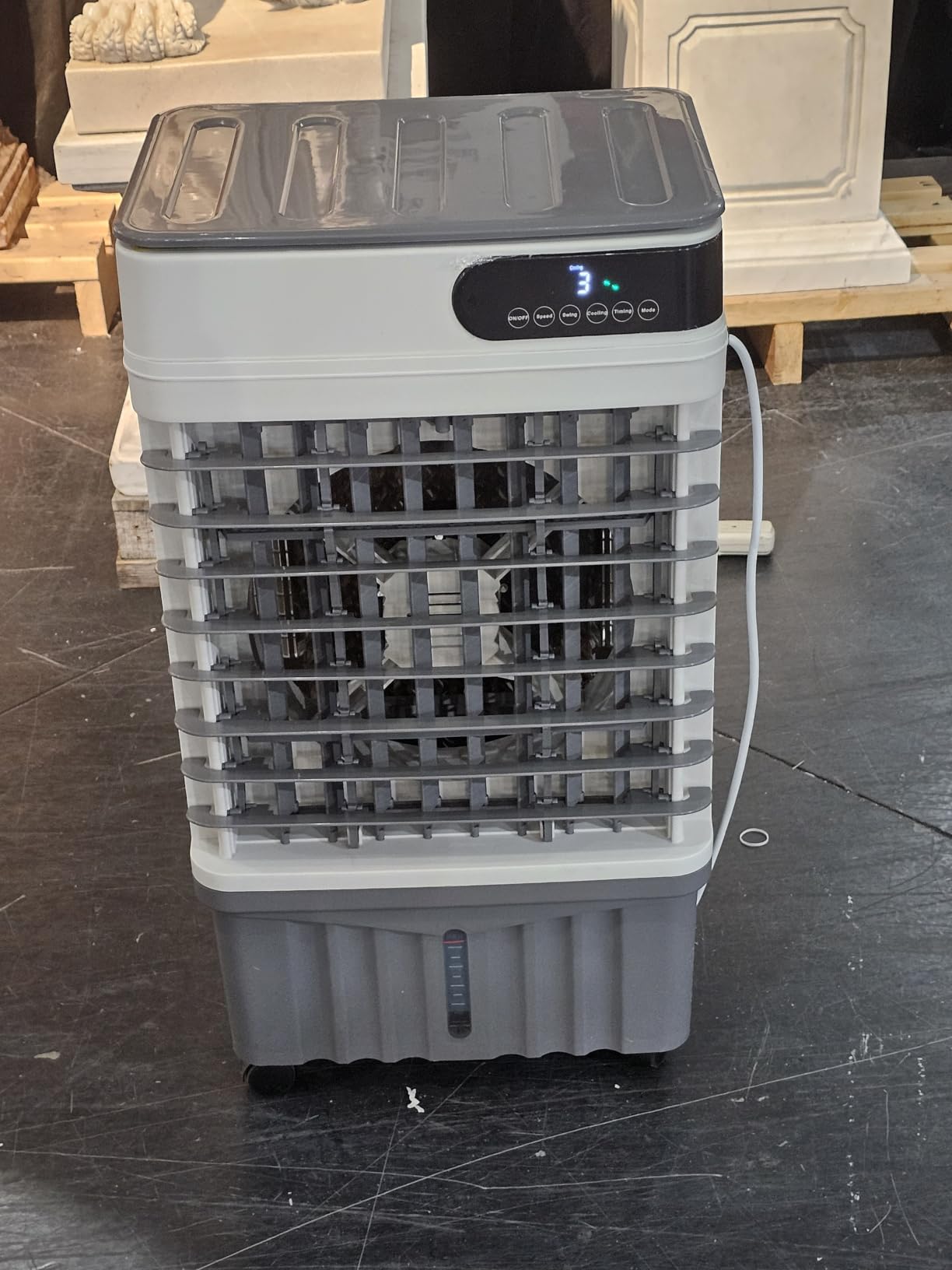 Swamp Cooler Air Conditioner, Portable Evaporative Cooler 18 Gal Water Tank | 4000 CFM, 120° Oscillation, 3 Speeds&Modes, 12H Timer, Remote&Touch, 4 Ice Packs, for Garage, Large Room, Dry Climate customer photo 2