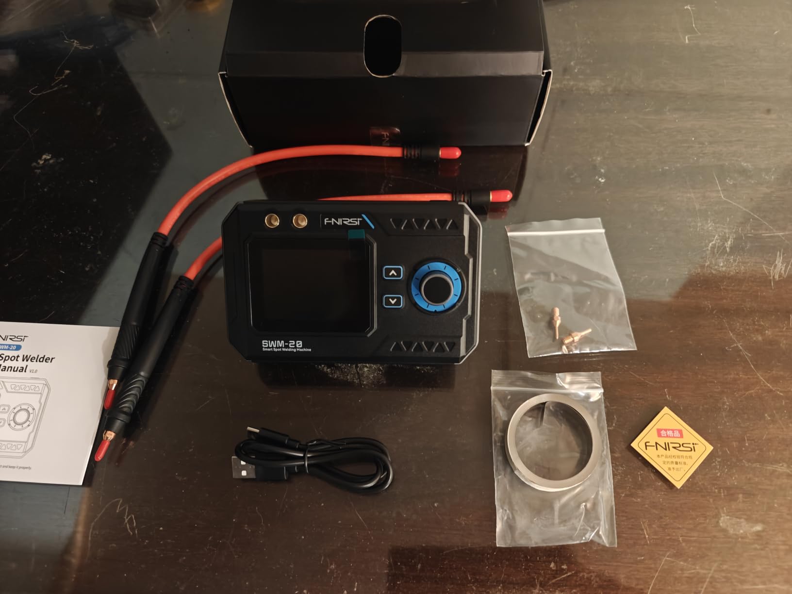 FNRSI SWM-20 Battery Spot Welder,1200A Double Pulse Battery Welder Machine | 2.4