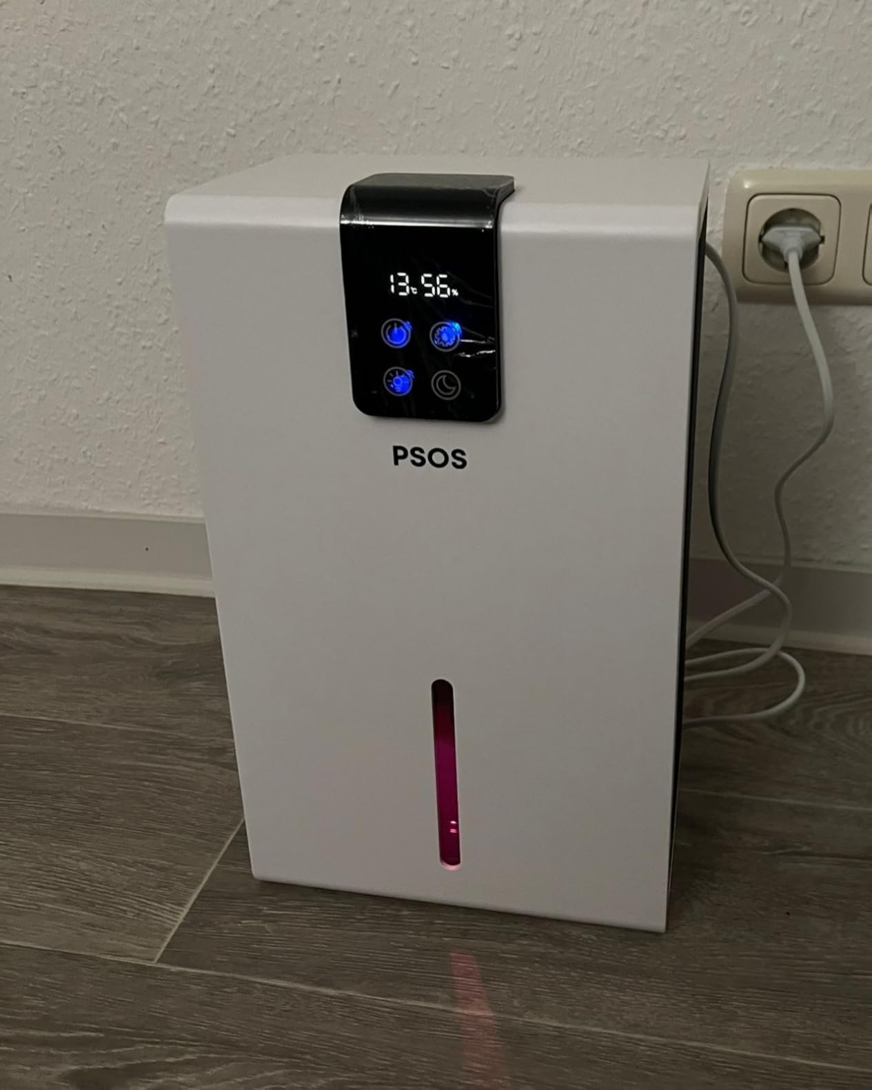 Dehumidifier, 98 OZ Water Tank, (1000 sq.ft) Quiet Dehumidifier for Basement Bathroom Bedroom with Humidity Display, Auto Shut Off, Relaxing 7 Color Ambient Light(Gray) customer photo 2