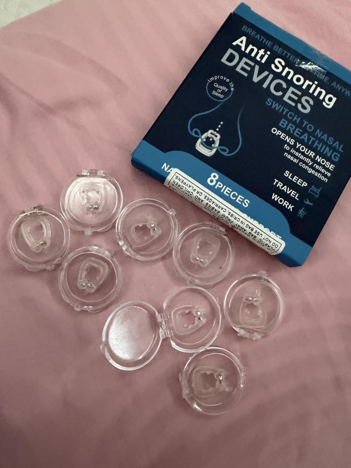 Anti Snoring Devices, 8-Count Snore Stopper Magnet Silicone Nose Clips customer photo 1
