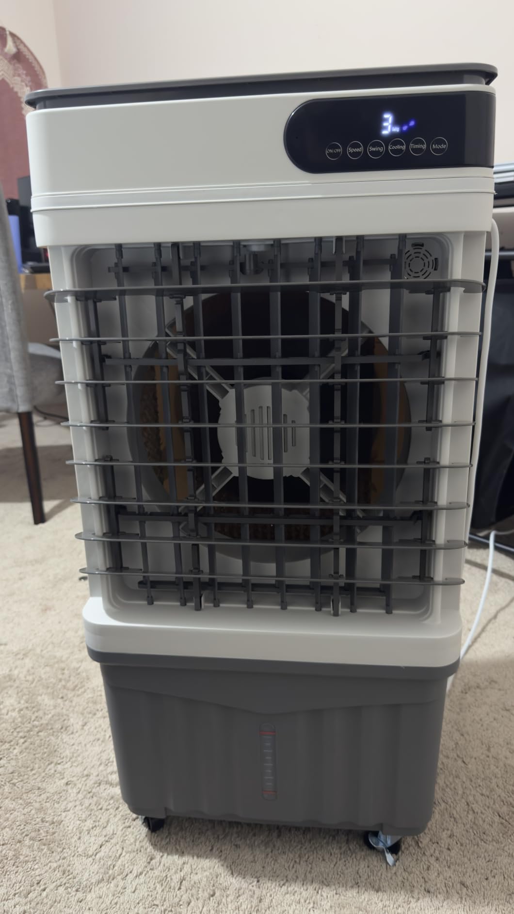 3200CFM Swamp Cooler, 4-IN-1 Evaporative Air Conditioners With 10.5 Gal Water Tank, 4 Ice Packs, Remote, 12H Timer, 120° Oscillation, 36