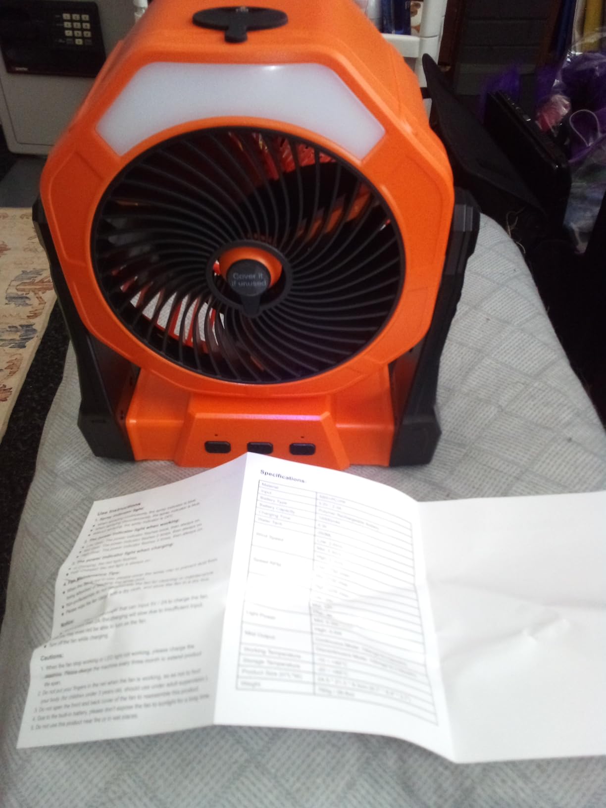 Outdoor Misting Fan for Outside, 12-Inch 20000mAh Portable Water Cooling Fan for Patios Bedroom, 2 In 1 Standing & Tabletop Oscillating Fans with Mister Kit, Mist Fans with Remote/Spray/7 Gear/Timer customer photo 2