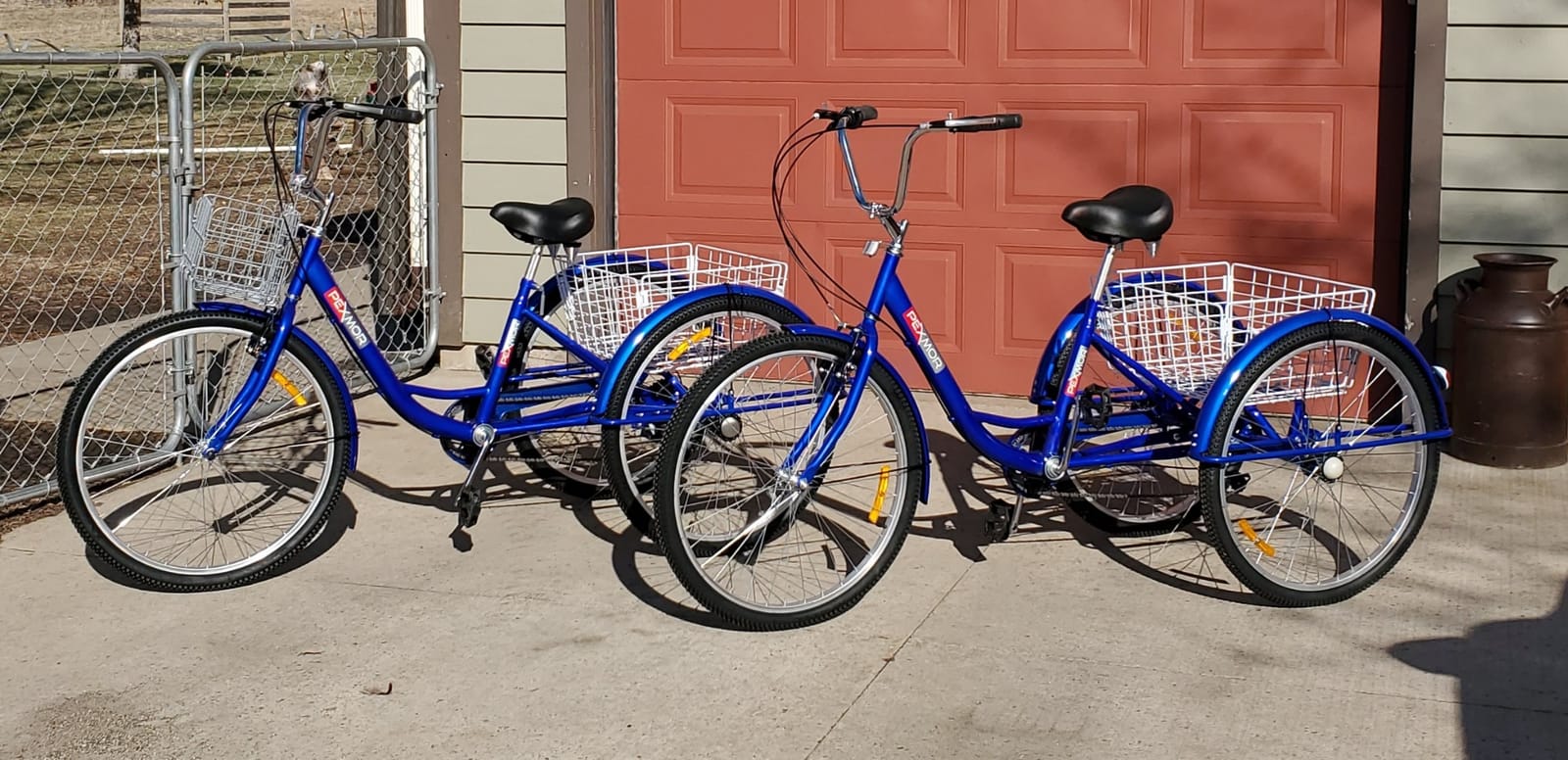 PEXMOR Adult Tricycle, 24/26 Inch 7 Speed 3 Wheel Bikes Tricycle for Adults, Adult Trike for Women/Men, Cruiser Bike w/Folding Front & Rear Basket for Shopping/Recreation customer photo 2