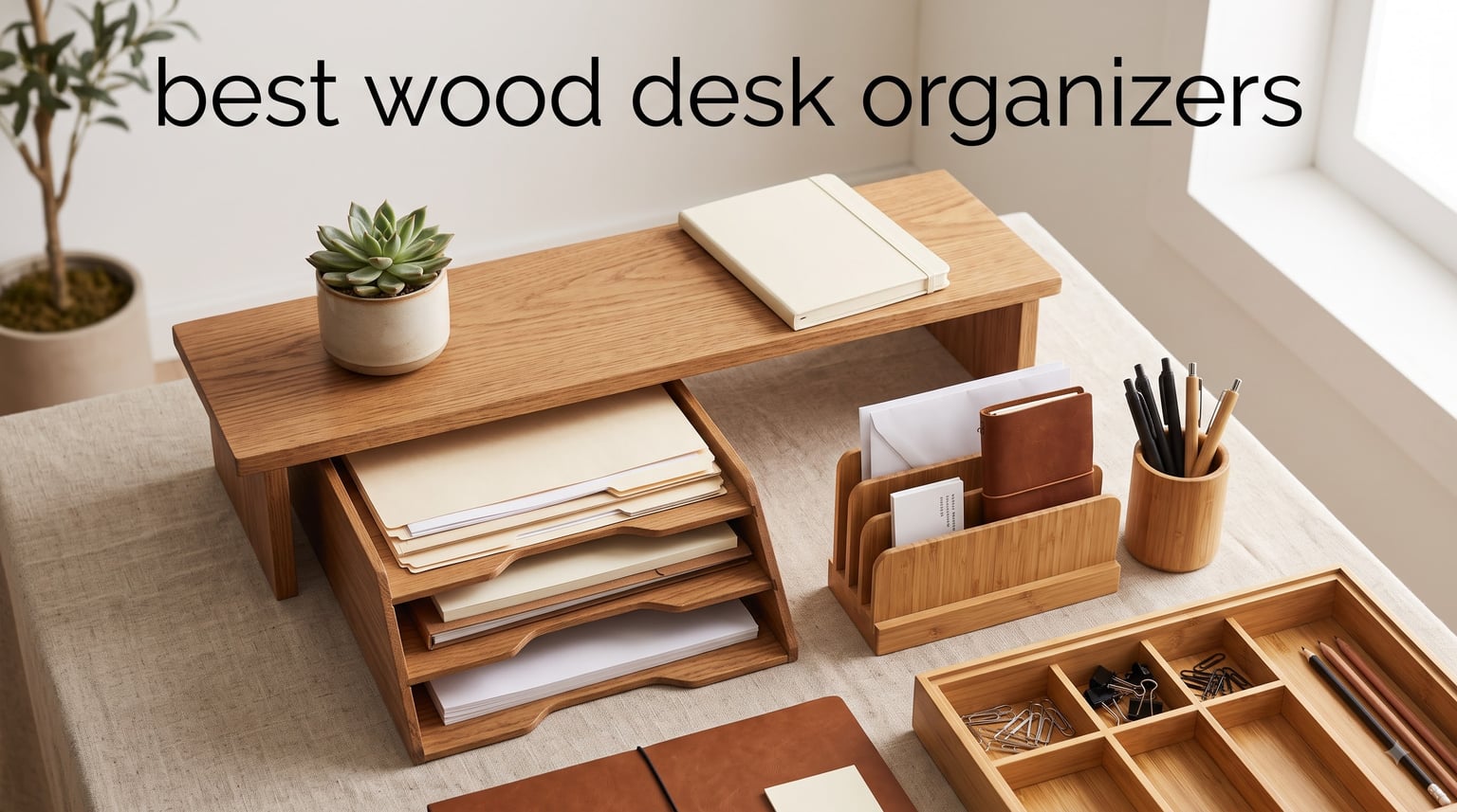 best wood desk organizers