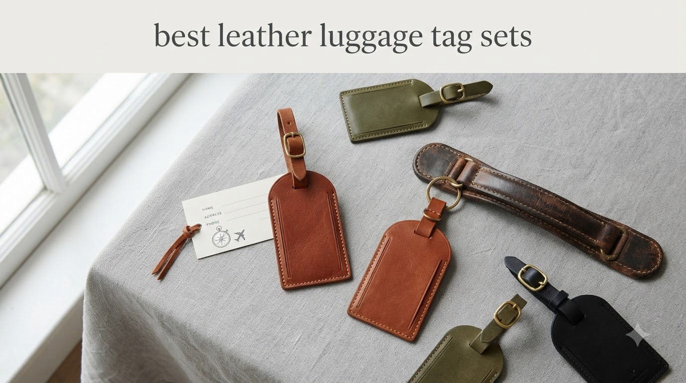 best leather luggage tag sets