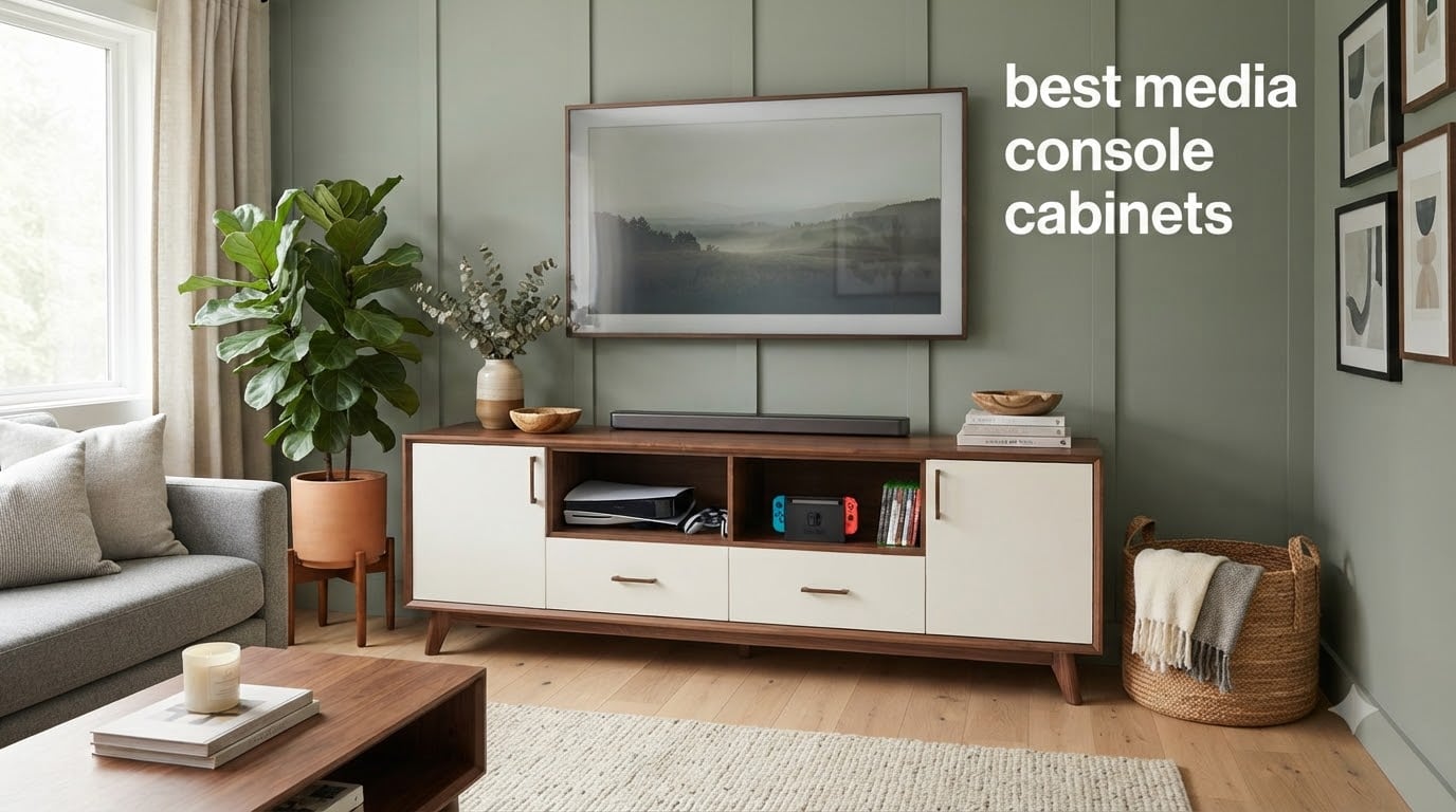 best media console cabinets