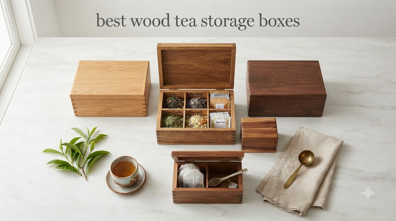 best wood tea storage boxes