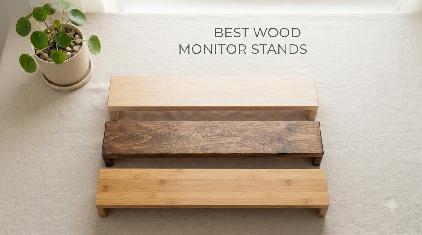 best wood monitor stands