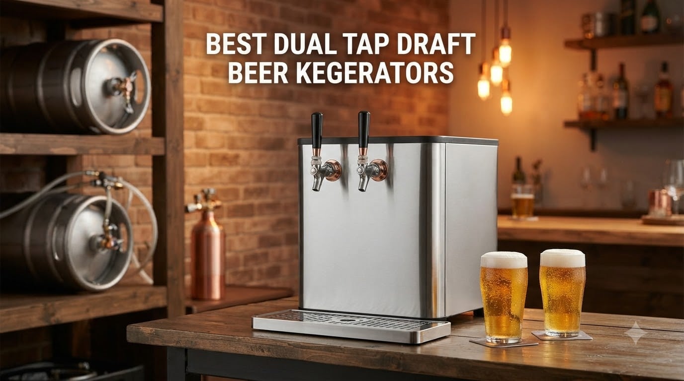 best dual tap draft beer kegerators
