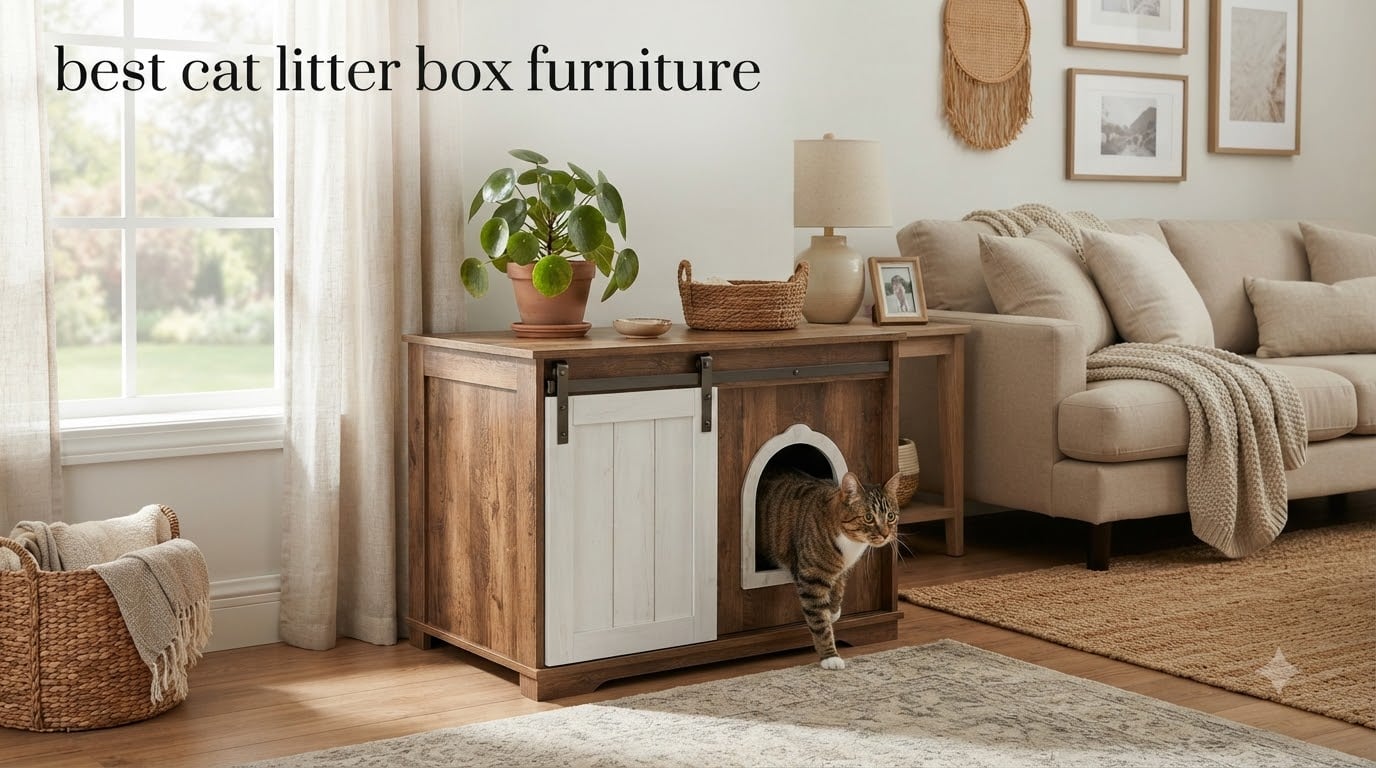 best cat litter box furniture