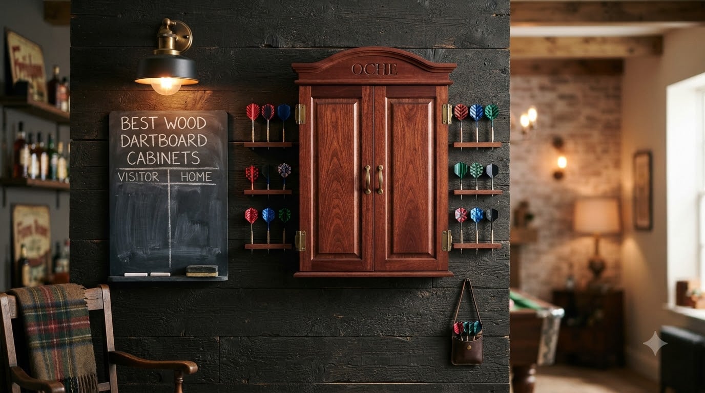 best wood dartboard cabinets