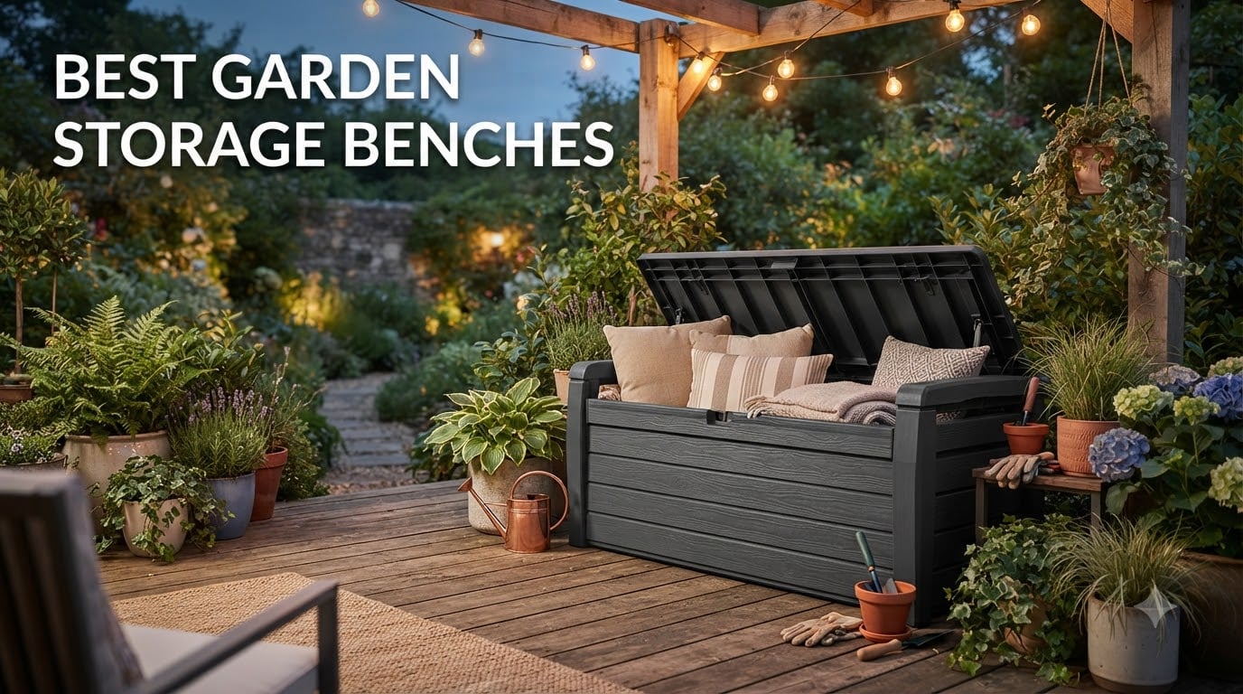 best garden storage benches