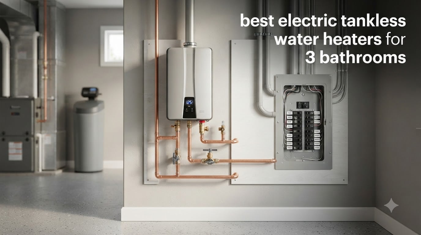 best electric tankless water heaters for 3 bathrooms