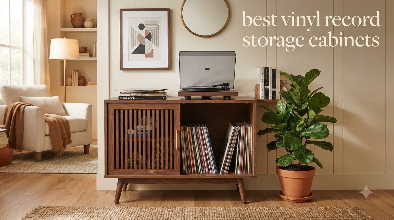 best vinyl record storage cabinets