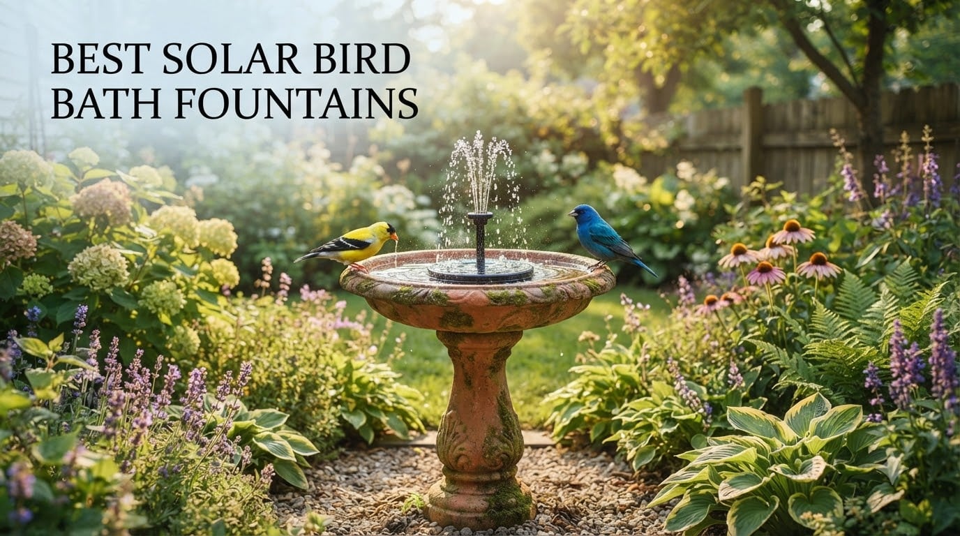 best solar bird bath fountains